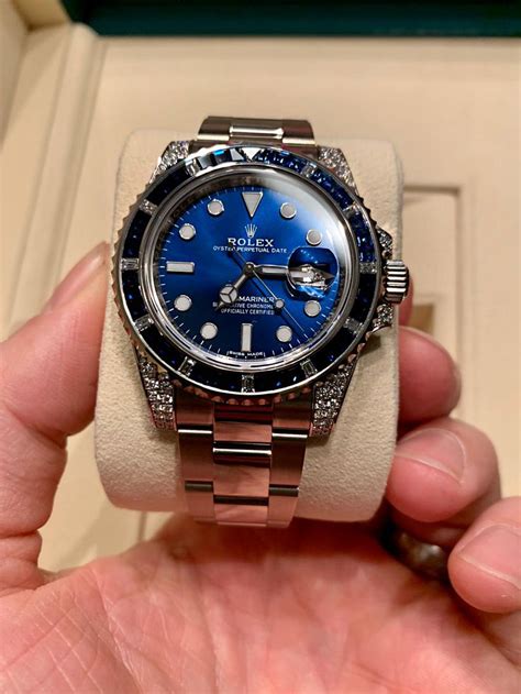 rolex submariner diamond and sapphire|rolex submariner new price uk.